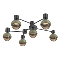 Hammerton SMB0093-H6-MB-B-L3-GE - Cabochon Flush Mount Wall Sconce Matte Black