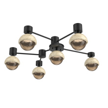 Hammerton SMB0093-H6-MB-B-L3-TR - Cabochon Flush Mount Wall Sconce Matte Black