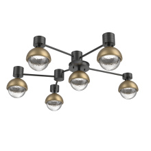 Hammerton SMB0093-H6-MB-C-L1-GB - Cabochon Flush Mount Wall Sconce Matte Black