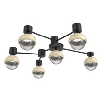 Hammerton SMB0093-H6-MB-C-L3-TR - Cabochon Flush Mount Wall Sconce Matte Black