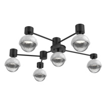 Hammerton SMB0093-H6-MB-C-L3-WM - Cabochon Flush Mount Wall Sconce Matte Black