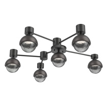 Hammerton SMB0093-H6-MB-S-L3-GP - Cabochon Flush Mount Wall Sconce Matte Black