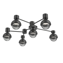 Hammerton SMB0093-H6-MB-S-L3-MS - Cabochon Flush Mount Wall Sconce Matte Black