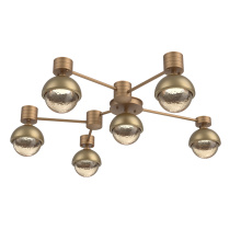 Hammerton SMB0093-H6-NB-A-L1-GB - Cabochon Flush Mount Wall Sconce Novel Brass