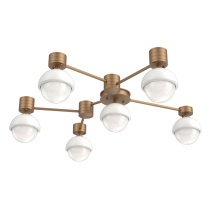 Hammerton SMB0093-H6-NB-WL-L3-WI - Cabochon Flush Mount Wall Sconce Novel Brass