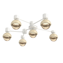 Hammerton SMB0093-H6-WI-A-L1-TR - Cabochon Flush Mount Wall Sconce Salt White