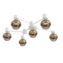 Hammerton SMB0093-H6-WI-B-L1-GB - Cabochon Flush Mount Wall Sconce Salt White