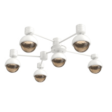 Hammerton SMB0093-H6-WI-B-L1-MS - Cabochon Flush Mount Wall Sconce Salt White