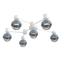 Hammerton SMB0093-H6-WI-S-L1-BU - Cabochon Flush Mount Wall Sconce Salt White