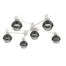 Hammerton SMB0093-H6-WI-S-L1-MB - Cabochon Flush Mount Wall Sconce Salt White