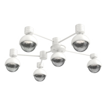 Hammerton SMB0093-H6-WI-S-L3-MS - Cabochon Flush Mount Wall Sconce Salt White