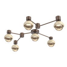 Hammerton SMB0093-HL-BB-A-L3-TR - Cabochon Flush Mount Wall Sconce Burnished Bronze