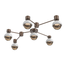 Hammerton SMB0093-HL-BB-B-L3-WM - Cabochon Flush Mount Wall Sconce Burnished Bronze