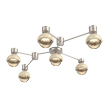 Hammerton SMB0093-HL-BS-A-L1-TR - Cabochon Flush Mount Wall Sconce Beige Silver
