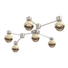 Hammerton SMB0093-HL-BS-B-L1-TR - Cabochon Flush Mount Wall Sconce Beige Silver