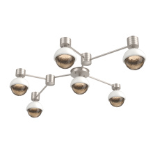 Hammerton SMB0093-HL-BS-B-L1-WI - Cabochon Flush Mount Wall Sconce Beige Silver