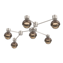 Hammerton SMB0093-HL-BS-B-L3-BB - Cabochon Flush Mount Wall Sconce Beige Silver