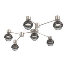 Hammerton SMB0093-HL-BS-S-L1-GP - Cabochon Flush Mount Wall Sconce Beige Silver