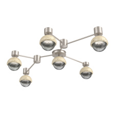 Hammerton SMB0093-HL-BS-S-L1-TR - Cabochon Flush Mount Wall Sconce Beige Silver