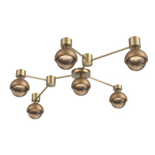 Hammerton SMB0093-HL-GB-B-L3-NB - Cabochon Flush Mount Wall Sconce Gilded Brass