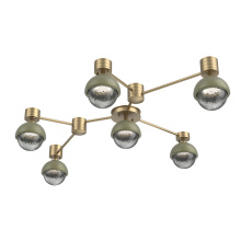 Hammerton SMB0093-HL-GB-S-L3-GE - Cabochon Flush Mount Wall Sconce Gilded Brass