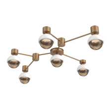 Hammerton SMB0093-HL-NB-B-L3-WI - Cabochon Flush Mount Wall Sconce Novel Brass