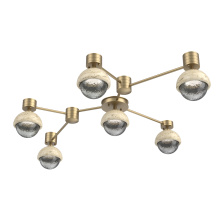 Hammerton SMB0093-HL-NB-S-L1-TR - Cabochon Flush Mount Wall Sconce Novel Brass