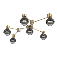 Hammerton SMB0093-HL-NB-S-L3-BM - Cabochon Flush Mount Wall Sconce Novel Brass