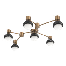 Hammerton SMB0093-HL-NB-WL-L3-BM - Cabochon Flush Mount Wall Sconce Novel Brass