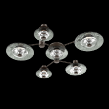 Hammerton SMB0098-H6-FB-SG-L3 - Hub & Spoke - Cirrus - Round - 6pc (warm glass and cast glass)