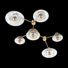 Hammerton SMB0098-HL-GB-CG-L3 - Hub & Spoke - Cirrus - Linear - 6pc (warm glass and cast glass)