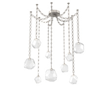 Hammerton SNB0039-09-BS-C-CH2-L1 - Gem Multi Light Pendant Multi Port Canopy Beige Silver