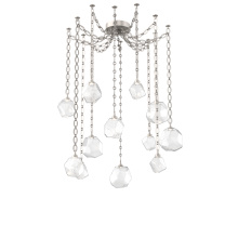Hammerton SNB0039-12-BS-C-CH2-L1 - Gem Multi Light Pendant Multi Port Canopy Beige Silver