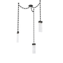 Hammerton SNB0042-03-MB-CR-CH3-L3 - Parallel Multi Light Pendant Multi Port Canopy Matte Black