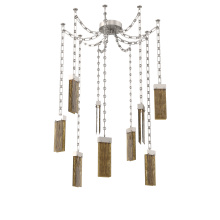 Hammerton SNB0042-09-BS-BG-CH3-L1 - Parallel Multi Light Pendant Multi Port Canopy Beige Silver