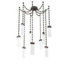Hammerton SNB0042-09-FB-CG-CH3-L3 - Parallel Multi Light Pendant Multi Port Canopy Flat Bronze