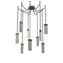 Hammerton SNB0042-09-FB-SG-CH1-L3 - Parallel Multi Light Pendant Multi Port Canopy Flat Bronze