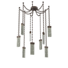 Hammerton SNB0042-09-FB-SG-CH2-L3 - Parallel Multi Light Pendant Multi Port Canopy Flat Bronze
