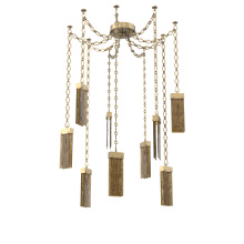 Hammerton SNB0042-09-GB-BG-CH1-L3 - Parallel Multi Light Pendant Multi Port Canopy Gilded Brass