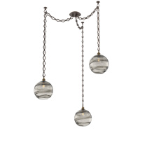Hammerton SNB0047-03-FB-OS-CH1-E2 - Terra Multi Light Pendant Multi Port Canopy Flat Bronze