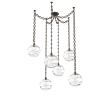 Hammerton SNB0047-06-FB-OC-CH2-E2 - Terra Multi Light Pendant Multi Port Canopy Flat Bronze