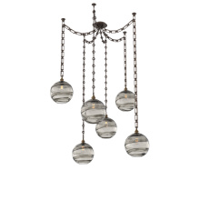 Hammerton SNB0047-06-FB-OS-CH3-E2 - Terra Multi Light Pendant Multi Port Canopy Flat Bronze
