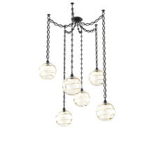 Hammerton SNB0047-06-MB-OA-CH2-E2 - Terra Multi Light Pendant Multi Port Canopy Matte Black