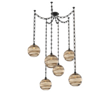 Hammerton SNB0047-06-MB-OB-CH3-E2 - Terra Multi Light Pendant Multi Port Canopy Matte Black