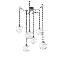 Hammerton SNB0047-06-MB-OC-CH1-E2 - Terra Multi Light Pendant Multi Port Canopy Matte Black