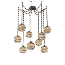 Hammerton SNB0047-09-FB-OB-CH3-E2 - Terra Multi Light Pendant Multi Port Canopy Flat Bronze