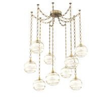 Hammerton SNB0047-09-GB-OA-CH1-E2 - Terra Multi Light Pendant Multi Port Canopy Gilded Brass