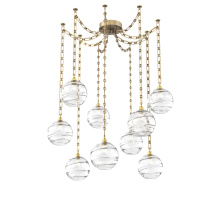 Hammerton SNB0047-09-GB-OC-CH3-E2 - Terra Multi Light Pendant Multi Port Canopy Gilded Brass