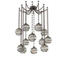 Hammerton SNB0047-12-FB-OS-CH2-E2 - Terra Multi Light Pendant Multi Port Canopy Flat Bronze