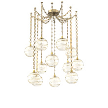 Hammerton SNB0047-12-GB-OA-CH2-E2 - Terra Multi Light Pendant Multi Port Canopy Gilded Brass